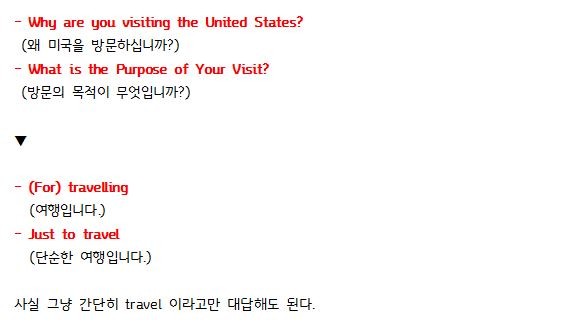 미국 여행 필수 준비] 미국 입국 심사 질문 리스트, 팁, 영어표현 정리 : 네이버 블로그