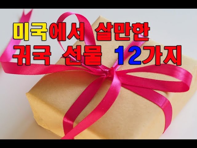 미국서 한국갈때 사가면 좋은 귀국 Best 선물 12가지 - Youtube