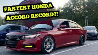 World'S Fastest Stock Turbo 10Th Gen Honda Accord! 1/4 Mile! - Youtube