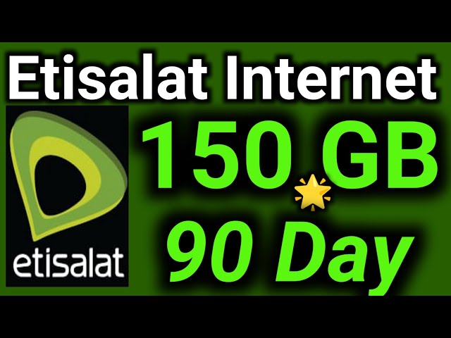 How Toh Get 150 Gb Internet Etisalat Som Full Speed - Youtube