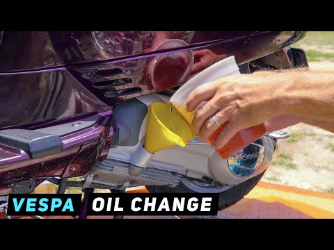 Vespa LX Engine Oil / Oil Filter Change | Mitch's Scooter Stuff